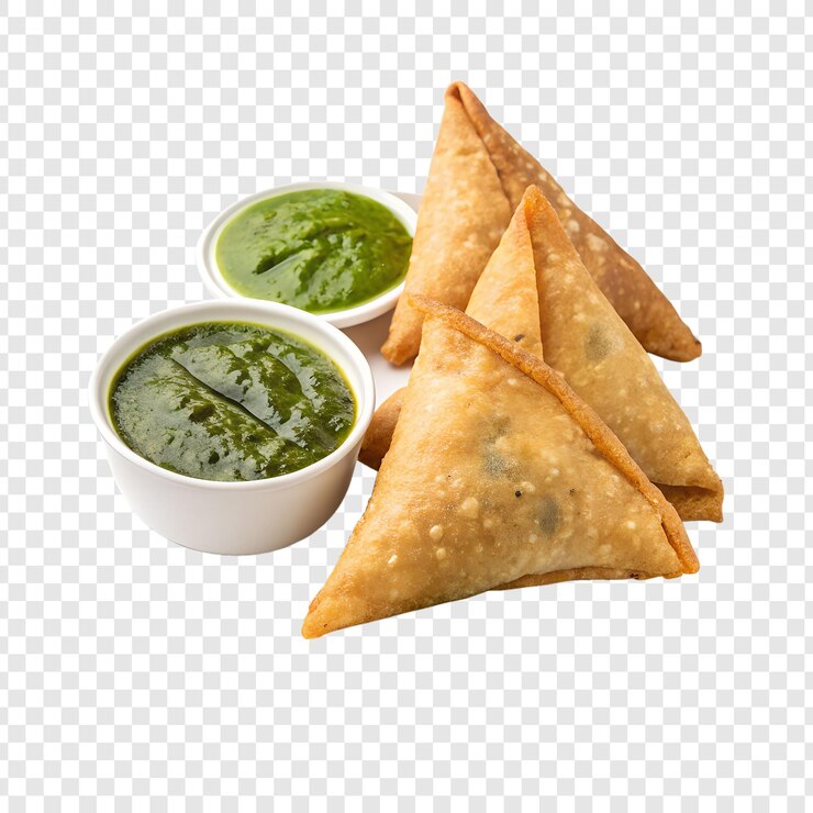 PSD deliciosas samosas con chutney una delicia culinaria