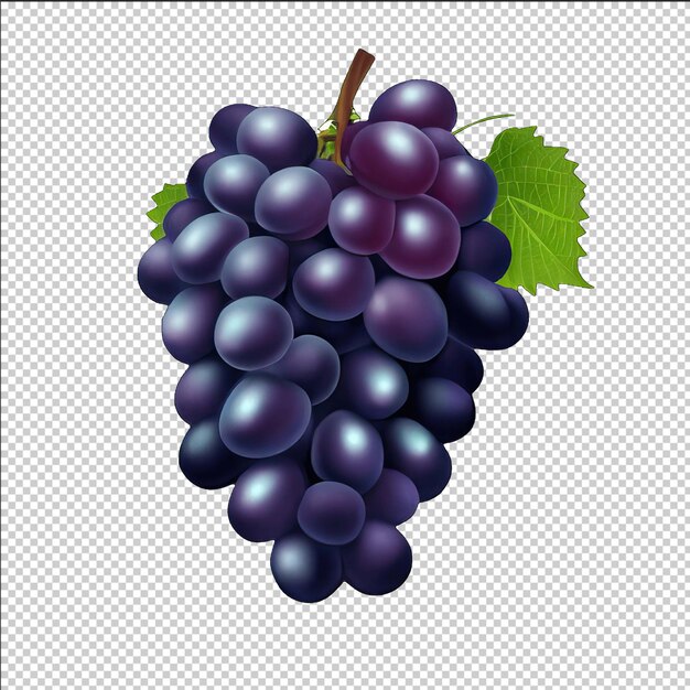 Deliciosas uvas em formato PNG