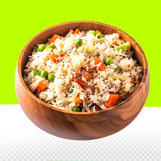 PSD delicioso arroz frito isolado