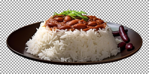 Delicioso arroz rajma isolado em fundo transparente