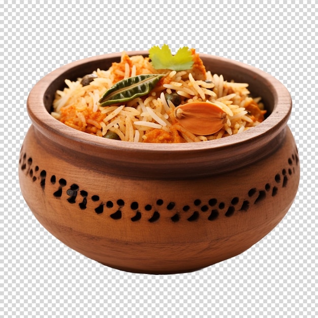 delicioso biryani vegetal em uma tigela em branco