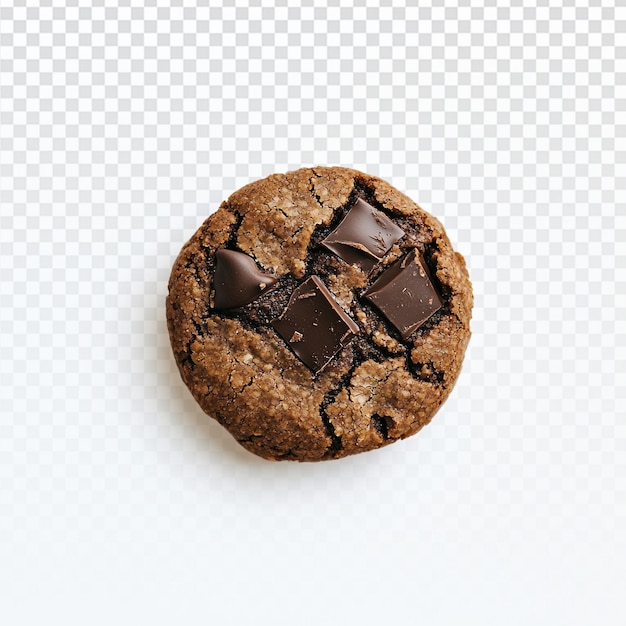 Delicioso biscoito de chocolate isolado em fundo branco