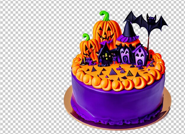 PSD delicioso bolo de halloween belamente decorado