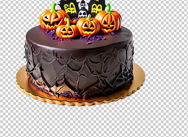 PSD delicioso bolo de halloween belamente decorado