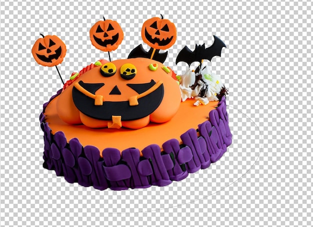 Delicioso bolo de Halloween Belamente decorado