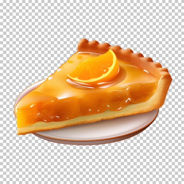PSD delicioso bolo de laranja isolado em fundo transparente
