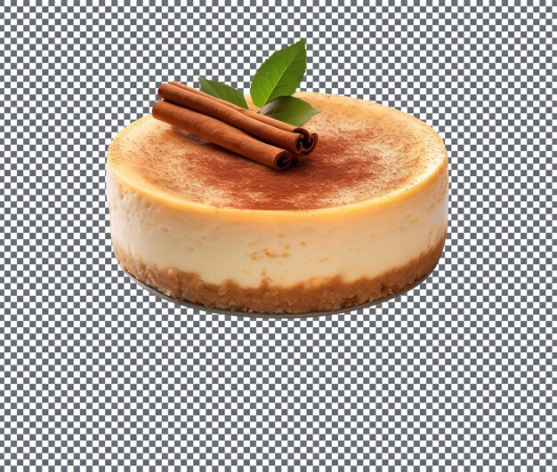 PSD delicioso bolo de queijo eggnog isolado em fundo transparente