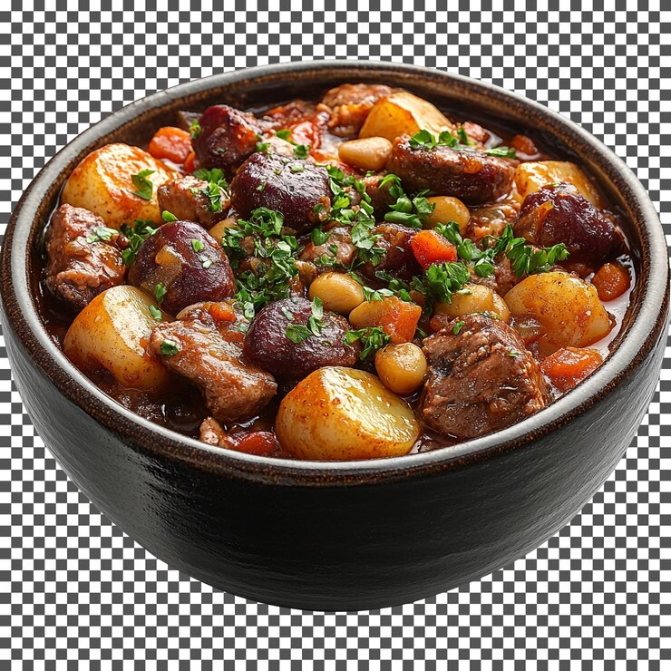 PSD el delicioso cassoulet francia aislado en un fondo transparente