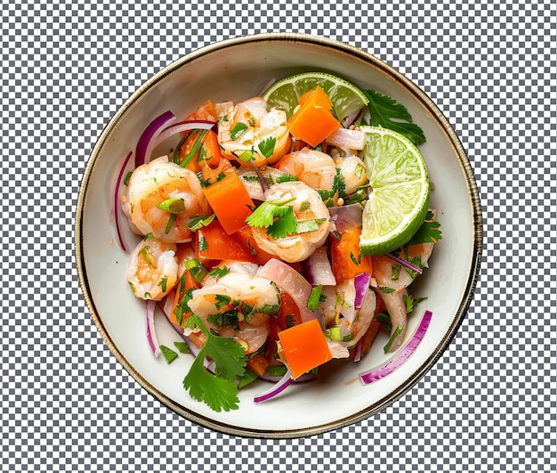 Delicioso Ceviche isolado em fundo transparente