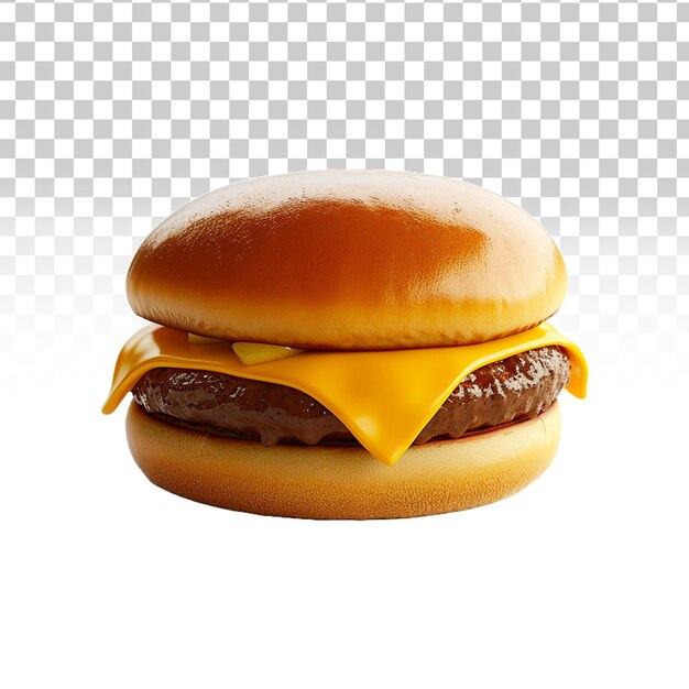 PSD delicioso cheeseburger isolado em fundo transparente