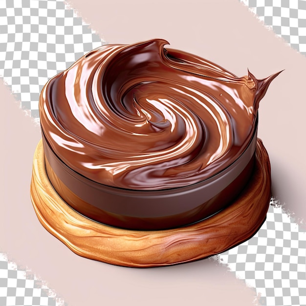 PSD delicioso chocolate para untar sobre fondo transparente