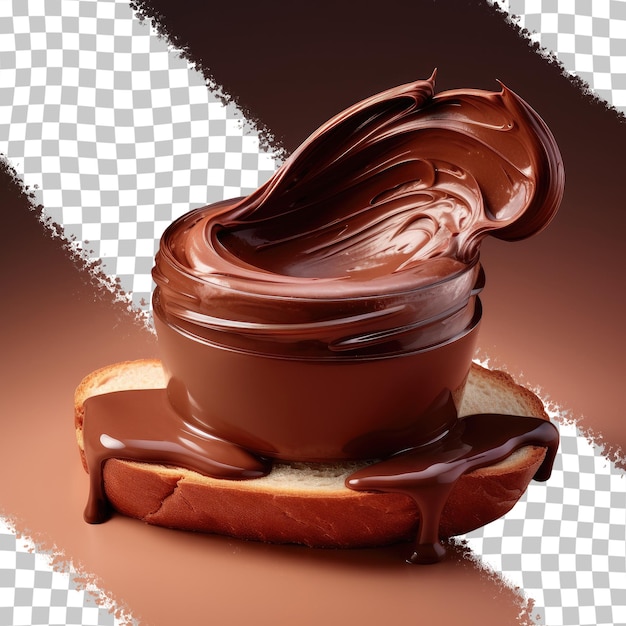 PSD delicioso chocolate para untar sobre fondo transparente