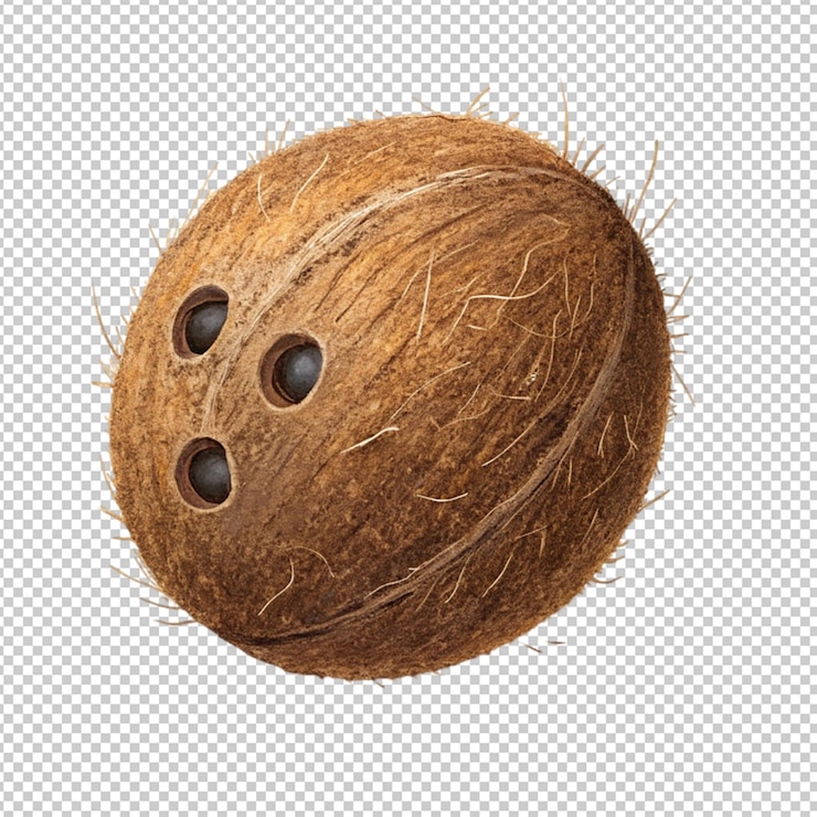 PSD el delicioso coco del cometa aislado