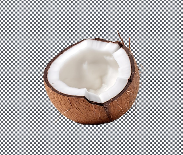 PSD delicioso coco isolado em fundo transparente