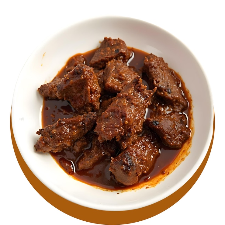 PSD delicioso cuenco de carne cocida aislado en un fondo transparente cuencho de carne png