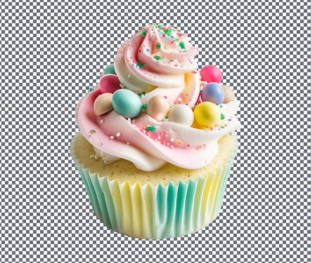 PSD delicioso cupcake caramelo isolado em fundo transparente