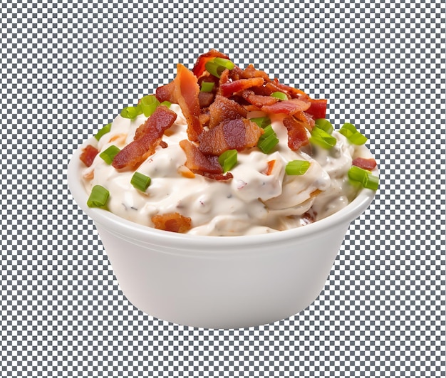 Delicioso y delicioso pollo y tocino aislado sobre un fondo transparente