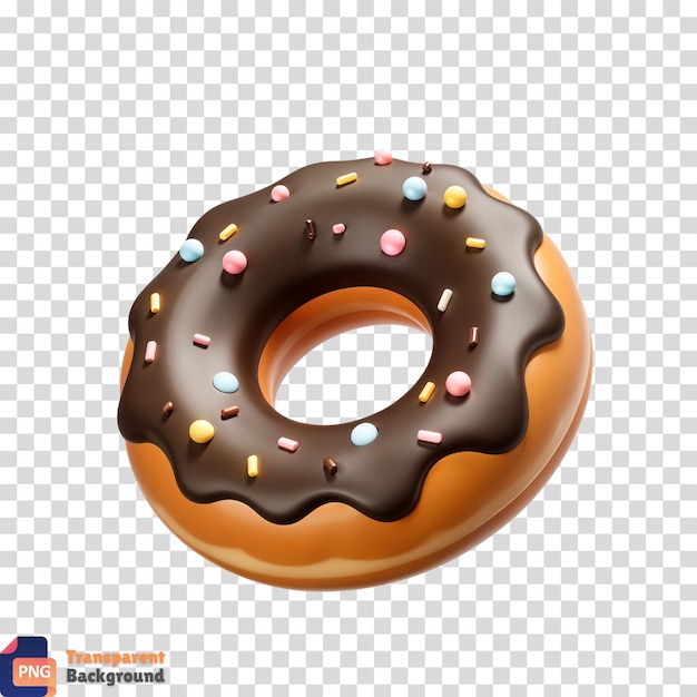Delicioso donut de chocolate com salpicaduras
