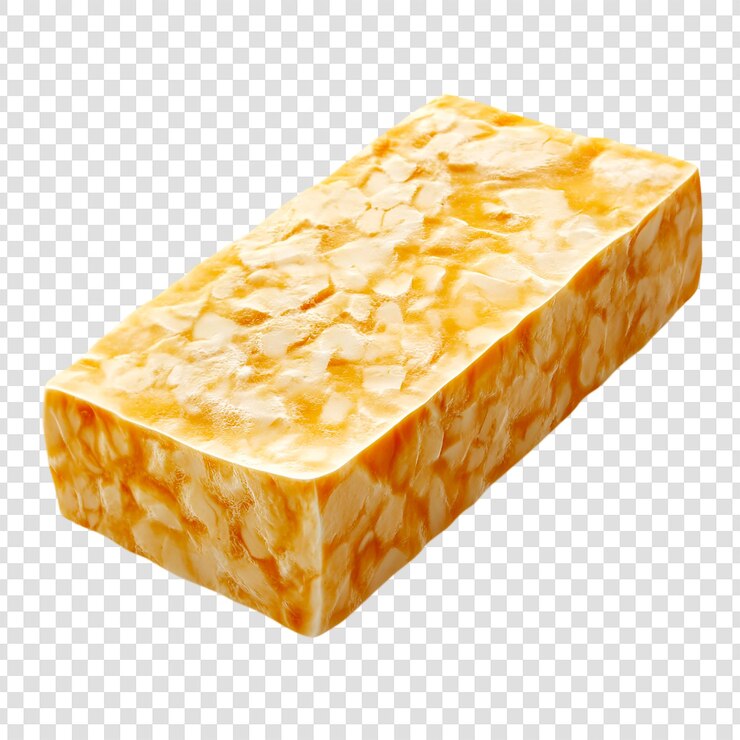 PSD delicioso dulce de color ámbar bloco de dulces