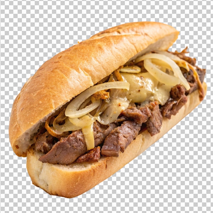 PSD delicioso e picante philly cheesesteak