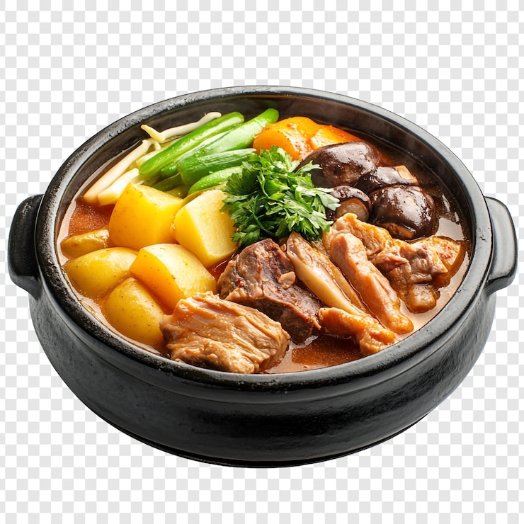 PSD el delicioso estofado de carne de res coreano