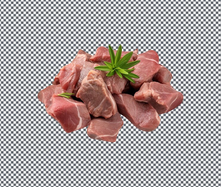 PSD delicioso fígado de cordeiro isolado em fundo transparente