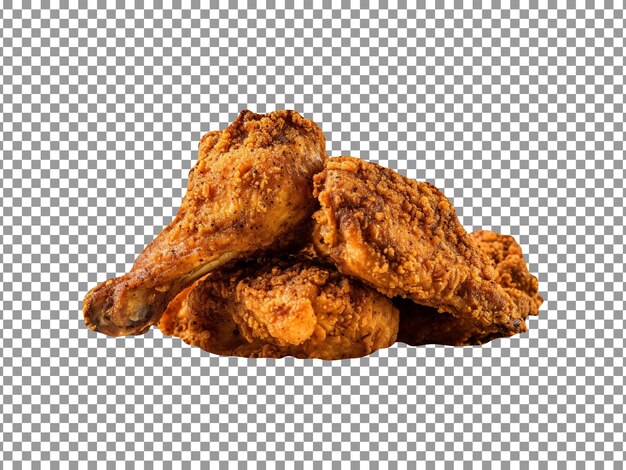 PSD delicioso frango frito com manteiga cajun isolado em fundo transparente