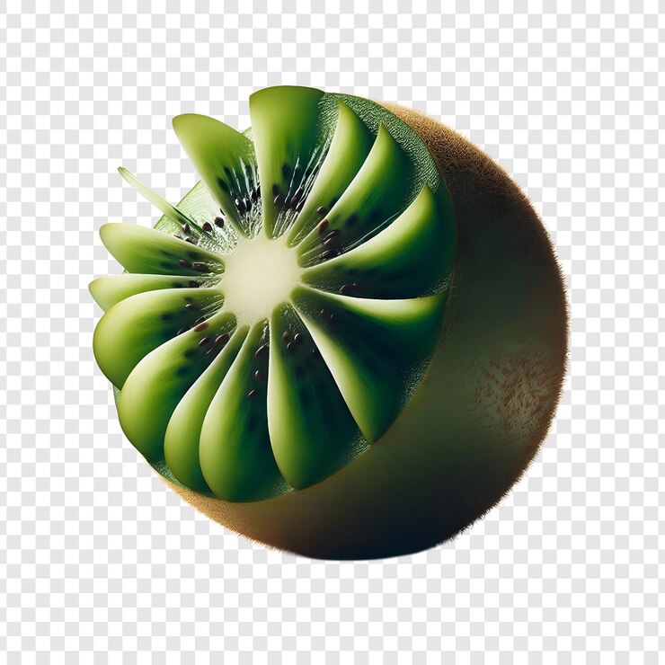 PSD delicioso kiwi aislado sobre un fondo transparente