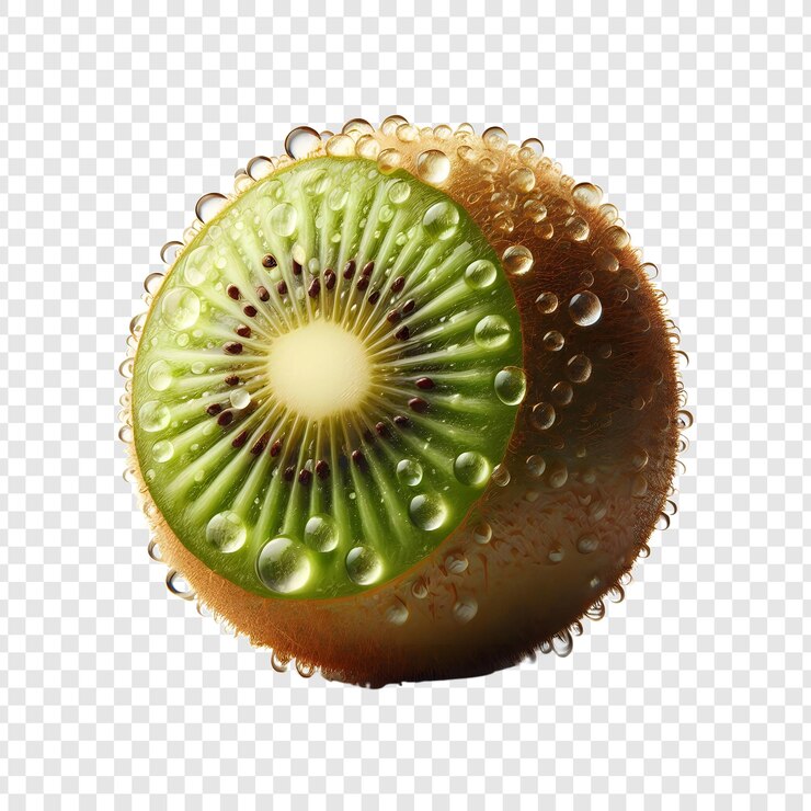 PSD delicioso kiwi aislado sobre un fondo transparente