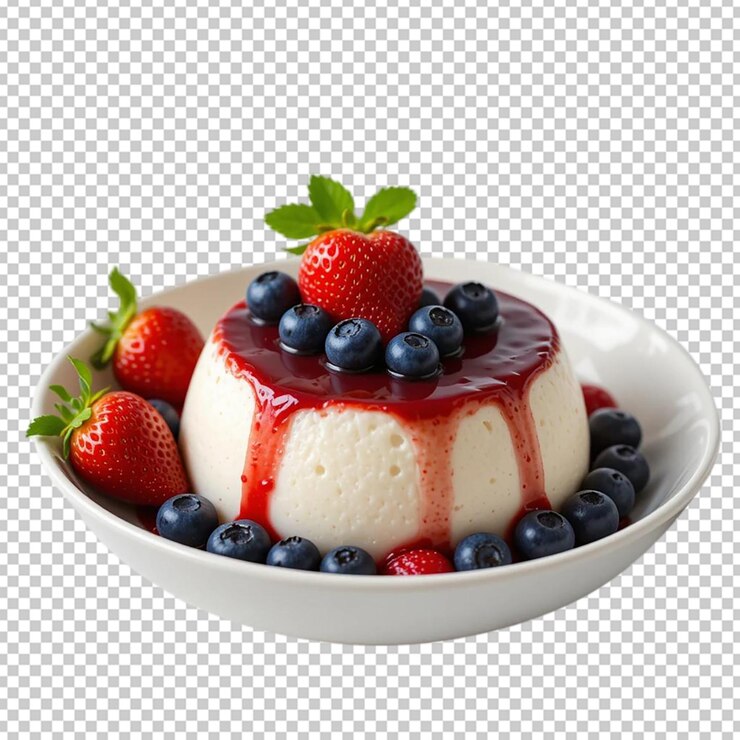 PSD delicioso pastel de chocolate con bayas frescas en la parte superior