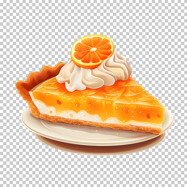 PSD delicioso pastel de naranja aislado en un fondo transparente