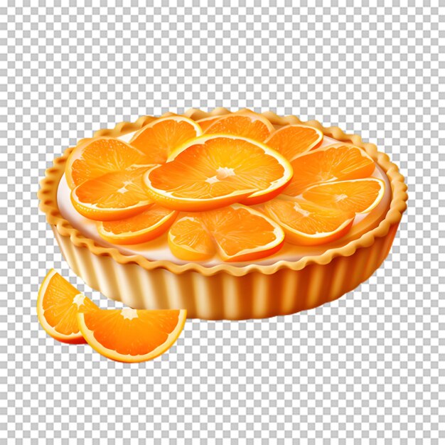 PSD delicioso pastel de naranja aislado en un fondo transparente