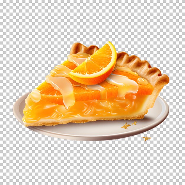 PSD delicioso pastel de naranja aislado en un fondo transparente