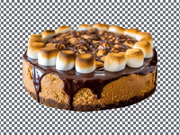 PSD delicioso pastel de queso smores sobre fondo transparente