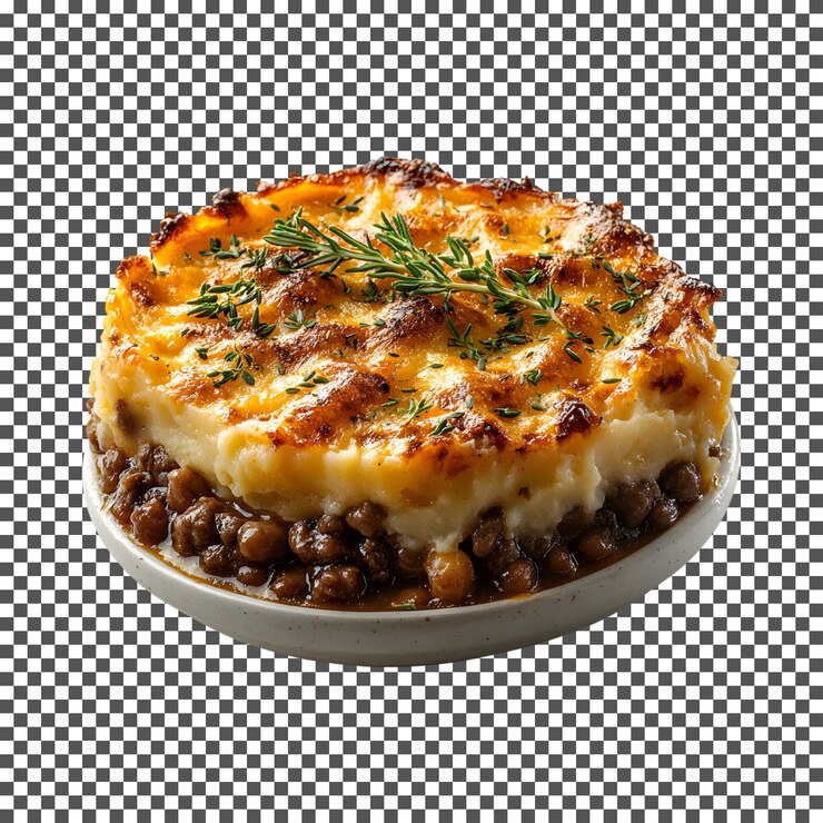 PSD el delicioso pastor pie aislado sobre un fondo transparente