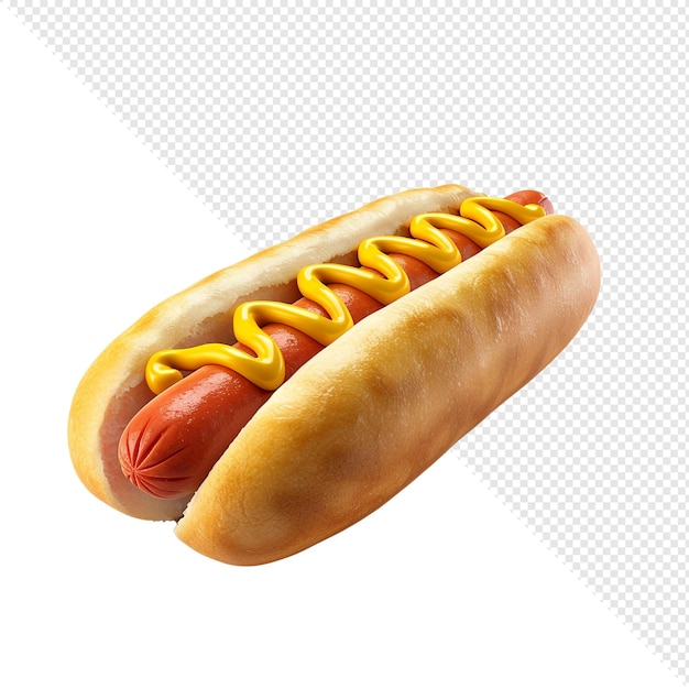Delicioso perrito caliente con mostaza