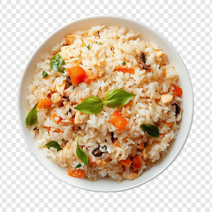PSD delicioso pollo y arroz de verduras una comida saludable