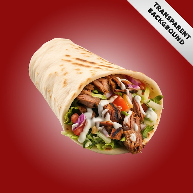 Delicioso sanduíche shawarma