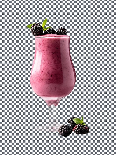 Delicioso smoothie de limão de morango isolado em fundo transparente