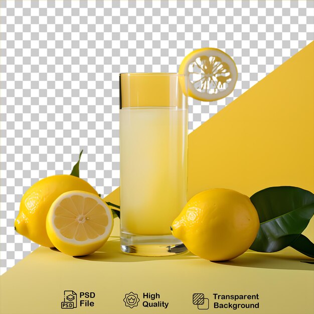 PSD delicioso smoothie de limão isolado em fundo transparente inclui arquivo png