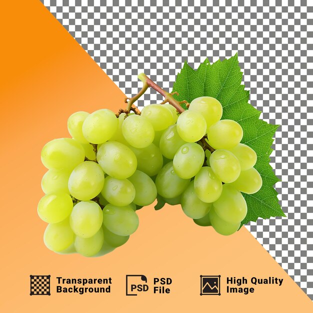 PSD delicioso um feixe de uvas isoladas em um fundo transparente png