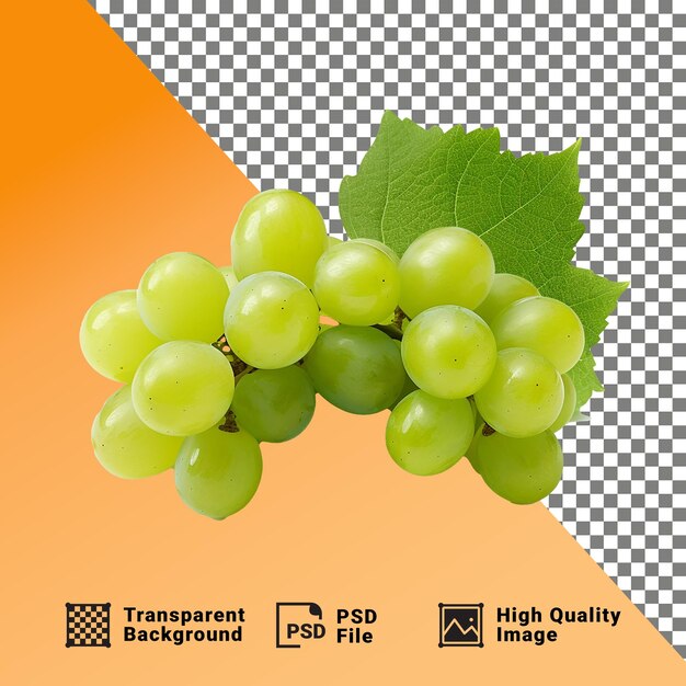 PSD delicioso um feixe de uvas isoladas em um fundo transparente png