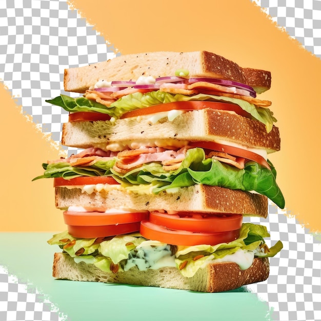 Deliciosos y apetitosos sándwiches fondo transparente