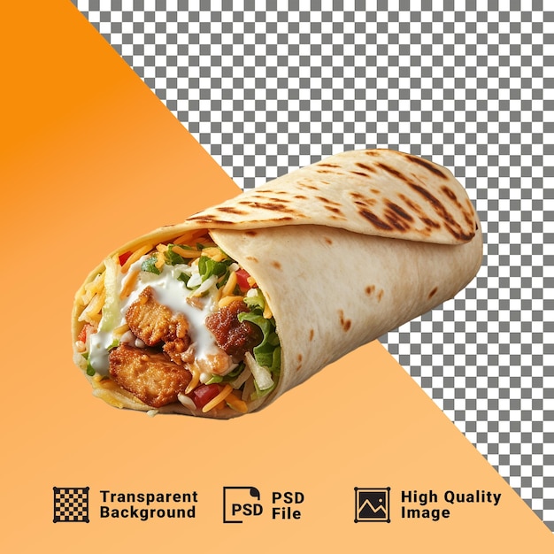 PSD deliciosos buritos mexicanos aislados en un fondo transparente png