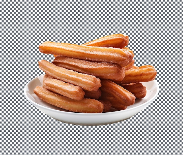 Los deliciosos y deliciosos Churros Fried aislados sobre un fondo transparente