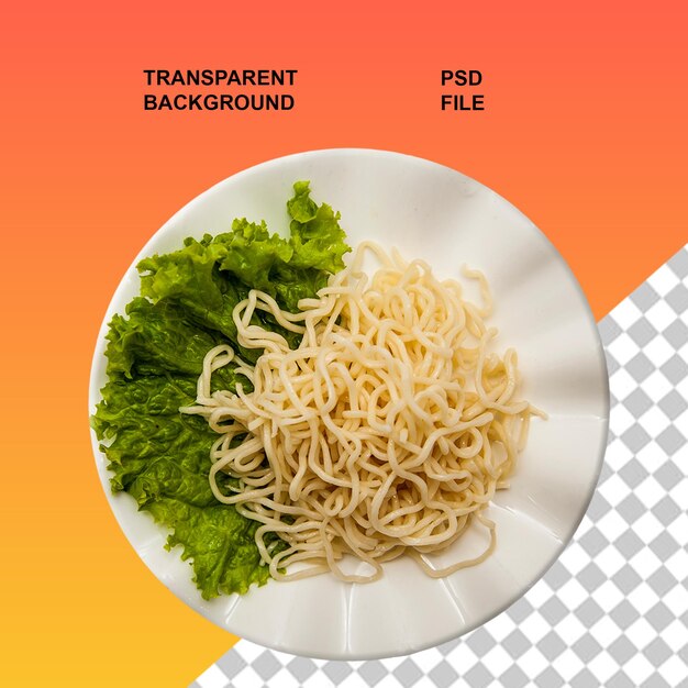 Deliciosos fideos png en un fondo aislado transparente