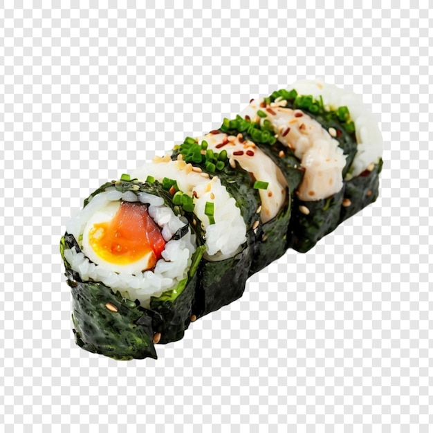 Deliciosos Kimbap Sushi Rolls Algas, Arroz, Ovos e Mariscos