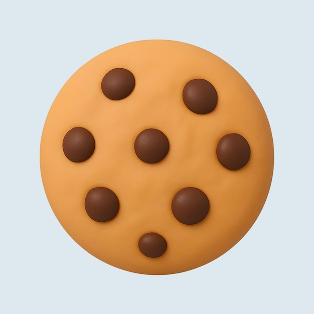A Delicious 3D Cartoon Cookie