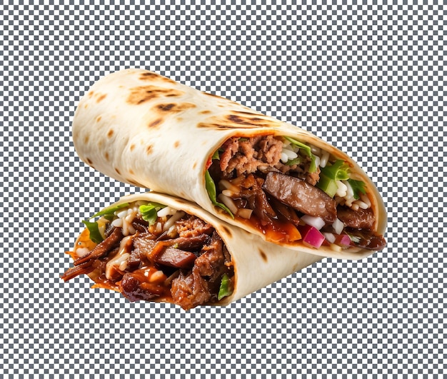 Delicious Bbq Beef Wrap Isolé Sur Un Fond Transparent