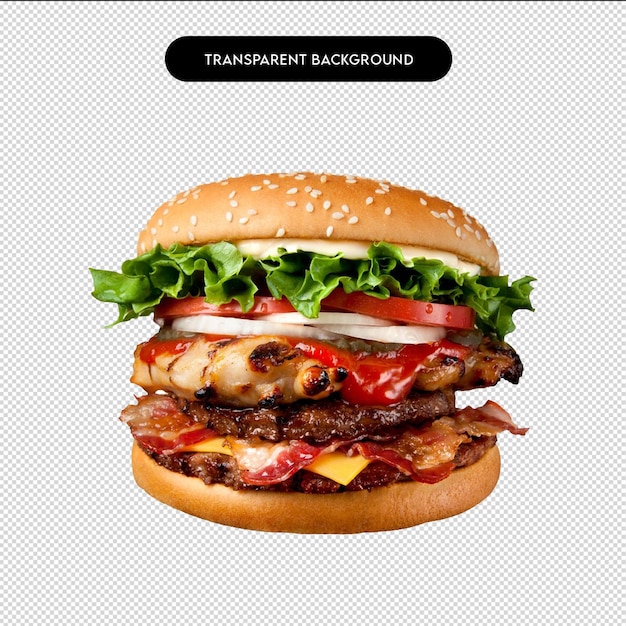 Delicious Fast Food PNG Colecção para Cravings Fast food e junk food conceito de hambúrguer 3d